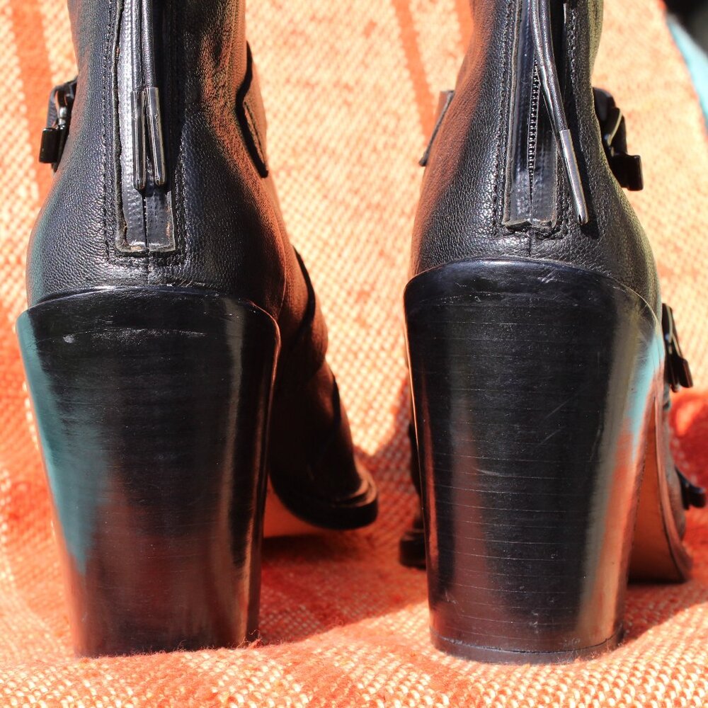 L.A.M.B TOBY BOOT BLACK W/ SPRING LOCK GWEN STEFANI LEATHER Size 10M - Picture 8 of 16